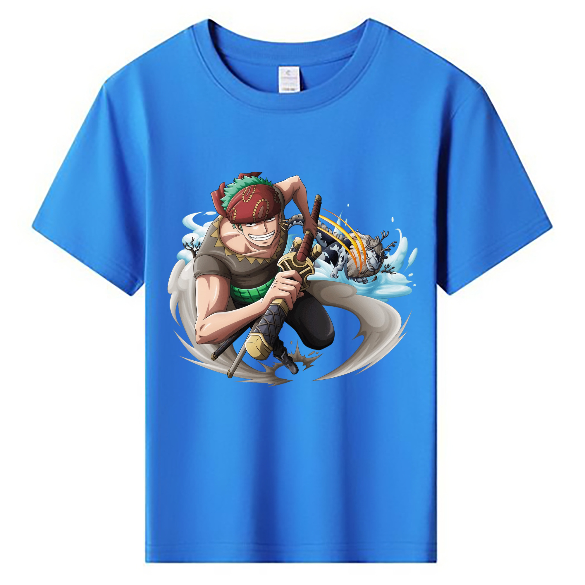 ワンピース ロロノア・ゾロ ONE PIECE Roronoa Zoro 綿100％キッズTシャツ（フロントプリント）